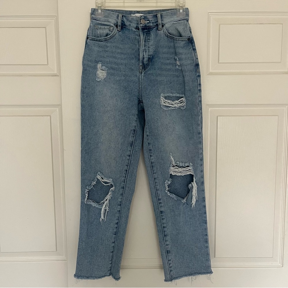 Pacsun High Rise Straight Ripped Jeans